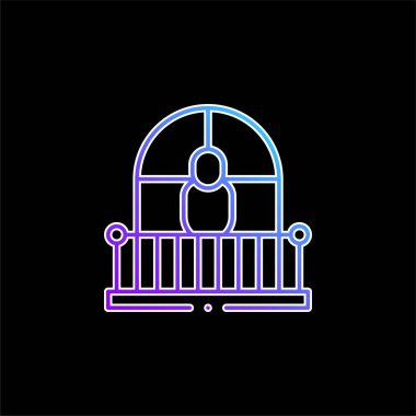 Balkon mavi gradyan vektör simgesi