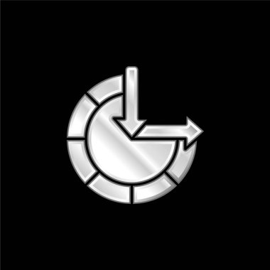 Erişilebilirlik gümüş kaplamalı metalik simge