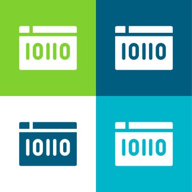 İkili Kod Düz Renk en az simge kümesi