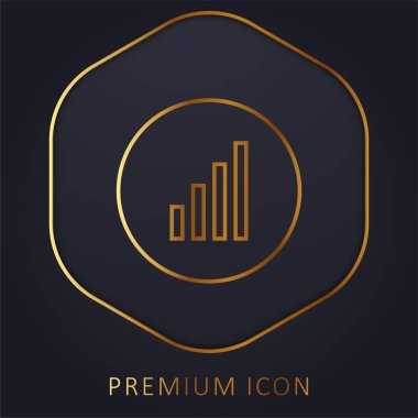 Çubuklar Grafikler altın çizgi prim logosu veya simgesi