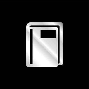 Kapalı Kitap gümüş kaplama metalik simge ile