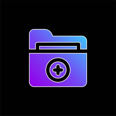 Mavi gradyan vektör simgesi ekle