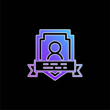 Rozetler mavi gradyan vektör simgesi