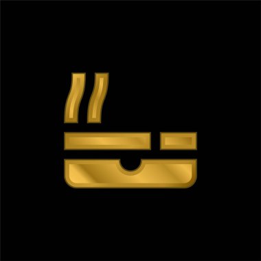 Küllük altın kaplama metalik simge veya logo vektörü