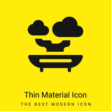 Bonsai minimal bright yellow material icon clipart
