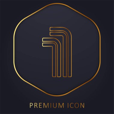 Allen golden line premium logo or icon clipart
