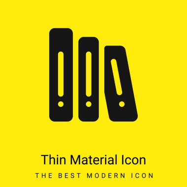 Kitaplar asgari düzeyde parlak sarı malzeme simgesi