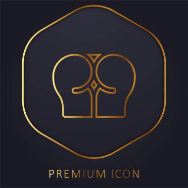 Anal golden line premium logo or icon clipart