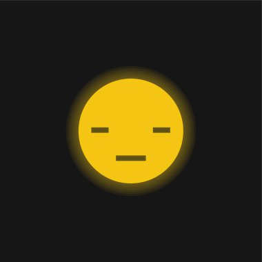 Sıkıcı sarı parlak neon simgesi