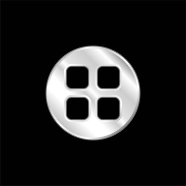 Gümüş kaplama metalik simge uygular