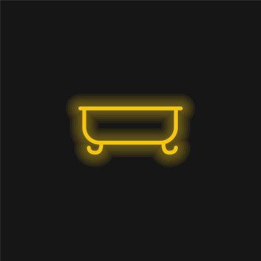 Küvet sarısı parlak neon ikonu