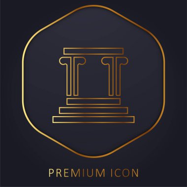 Altın çizgi prim logosu veya simgesi