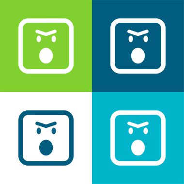 Yuvarlak Meydan Dış Hattı Düz Düz Düz Düz Düz Düz Ağızlı Öfkeli Duygusal Yüz Asgari Simge