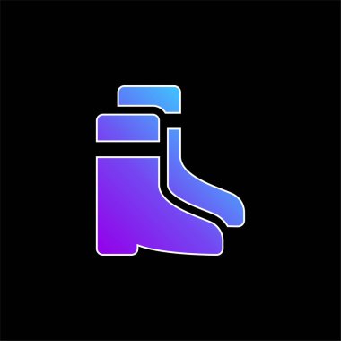 Çizmeler mavi gradyan vektör simgesi