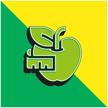 Apple Green ve sarı modern 3d vektör simgesi logosu