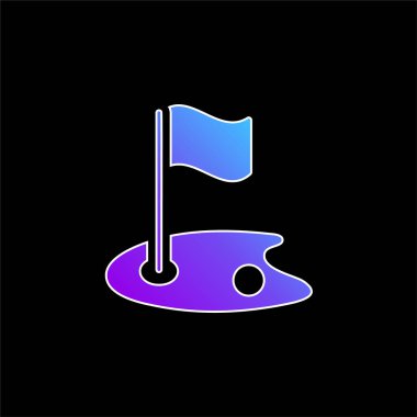 Kuş mavisi gradyan vektör simgesi