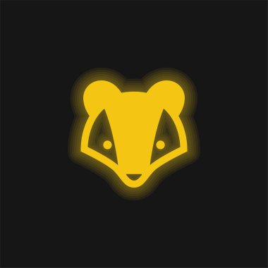 Porsuk sarısı parlak neon simgesi