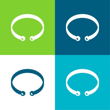 Bangle Düz 4 renk en küçük simge kümesi