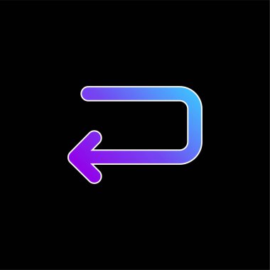 Geri Dönen Açı mavi eğimli vektör simgesinin Geri Sol Oku