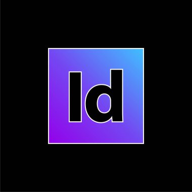 Adobe Indesign mavi gradyan vektör simgesi