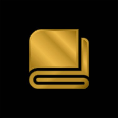 Battaniye altın kaplama metalik simge veya logo vektörü