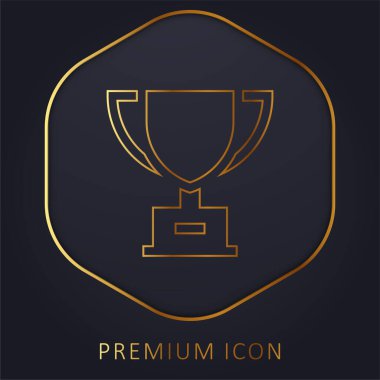 Altın çizgi prim logosu veya simgesi
