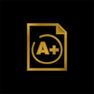Artı En İyi Test Sonuç Altın kaplama metalik simge veya logo vektörü