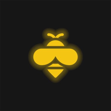 Arı sarısı parlak neon simgesi