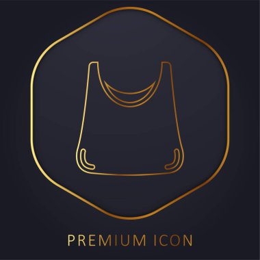 Altın çizgi prim logosu veya simgesi