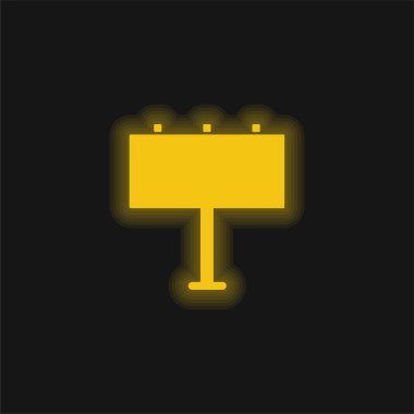 Billboard sarı parlak neon simgesi