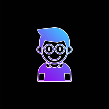 Erkek mavi gradyan vektör simgesi