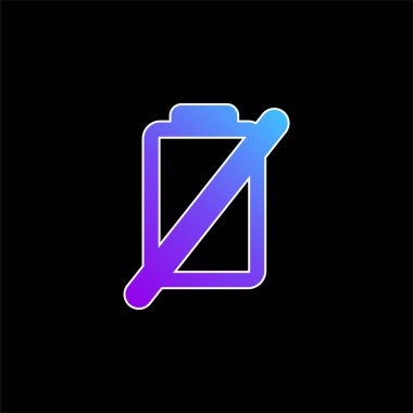 Pil mavi gradyan vektör simgesi