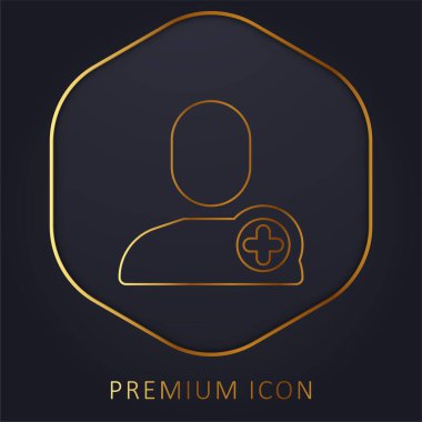 Kullanıcı altın satırı premium logosu ya da simgesi ekle