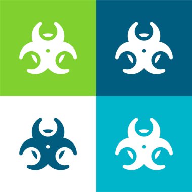 Biyolojik Tehlike Düz Renk en az simge kümesi