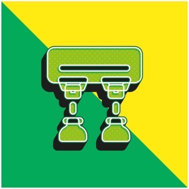 Assembly Line Green ve sarı 3d vektör simgesi