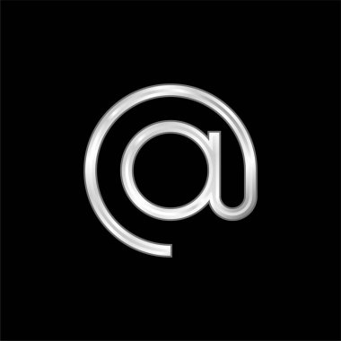 Gümüş kaplama metalik simgede