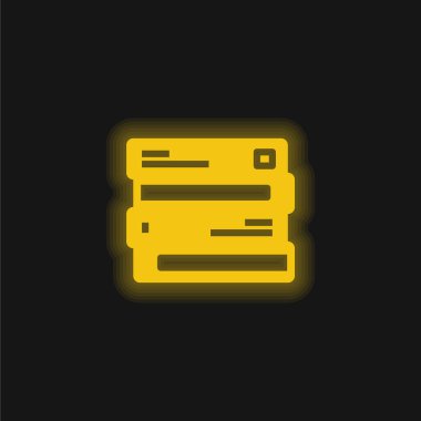 Kitaplar sarı parlak neon simgesi