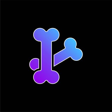 Kemik mavisi gradyan vektör simgesi