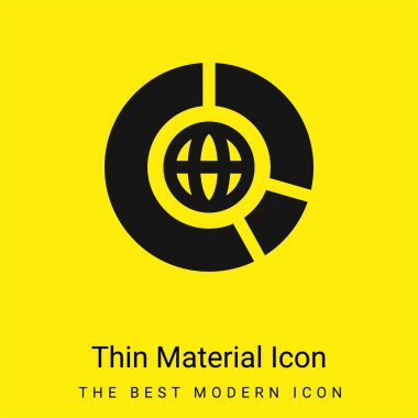 Big Data minimal bright yellow material icon clipart