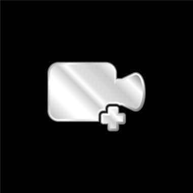 Video gümüş kaplama metalik simge ekle