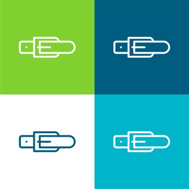 Kemer Düz 4 renk en küçük simge kümesi