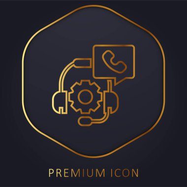 Advice golden line premium logo or icon clipart