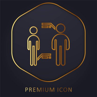 Bmi altın çizgi premium logosu veya simgesi
