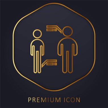 Bmi golden line premium logo or icon clipart
