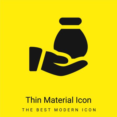 Bag minimal bright yellow material icon clipart