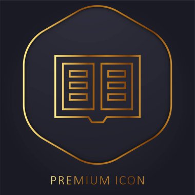 Altın satır premium logosu ya da simgesi