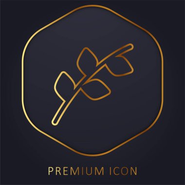 Altın çizgi prim logosu veya simgesi