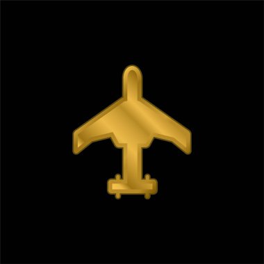 Hava Kuvvetleri Altın Kaplama Metal Simge veya logo Vektörü