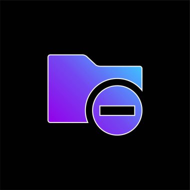 Eksi Dizin ile Siyah Dizin Mavi Gradyan Vektör Simgesini İmzala