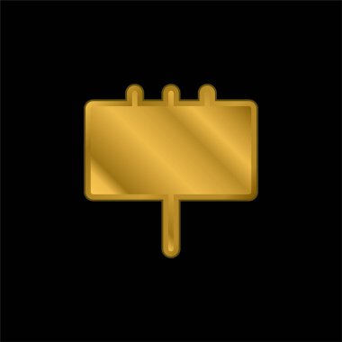 Billboard altın kaplama metalik simge veya logo vektörü